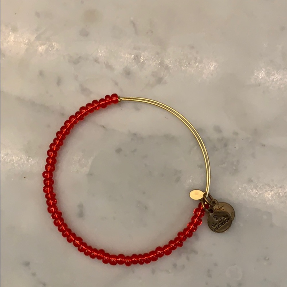 Alex and ani red beaded bracelet